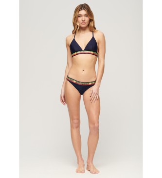 Superdry Braguita de bikini con logo Classics negro