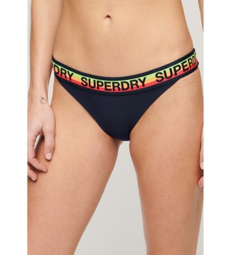Superdry Braguita de bikini con logo Classics negro
