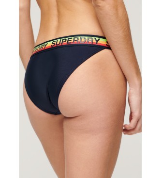 Superdry Braguita de bikini con logo Classics negro