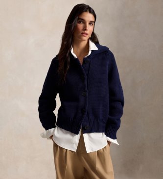 Polo Ralph Lauren Cardigan aus Baumwollmix marineblau