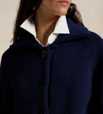 Polo Ralph Lauren Cardigan aus Baumwollmix marineblau
