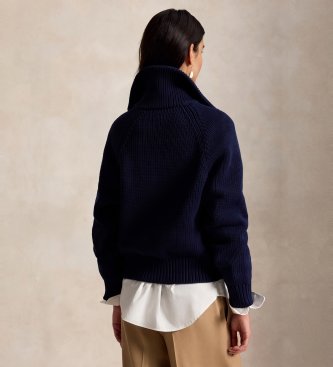Polo Ralph Lauren Cardigan aus Baumwollmix marineblau