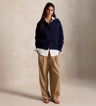 Polo Ralph Lauren Cardigan aus Baumwollmix marineblau