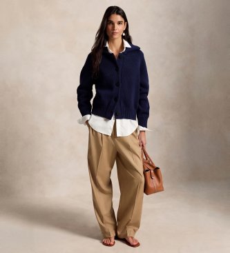 Polo Ralph Lauren Cardigan aus Baumwollmix marineblau