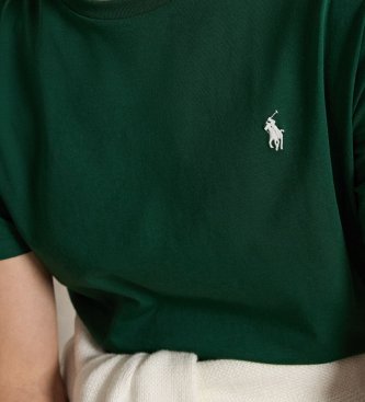 Polo Ralph Lauren T-shirt en maille Custom Slim Fit vert foncé