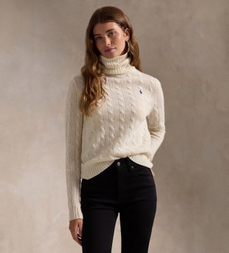 Polo Ralph Lauren Maglione in cashmere e lana bianco crema