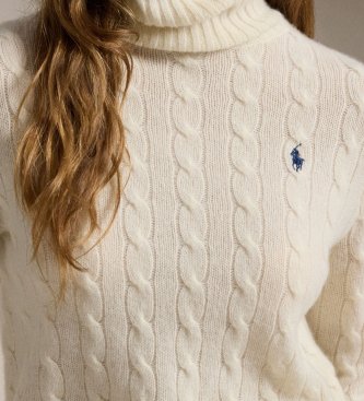 Polo Ralph Lauren Maglione in cashmere e lana bianco crema