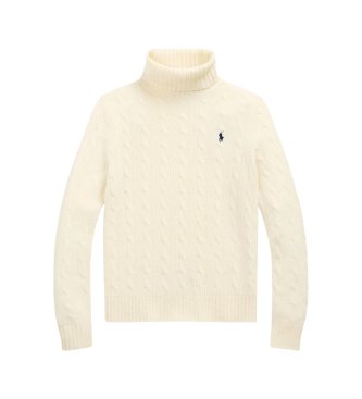 Polo Ralph Lauren Maglione in cashmere e lana bianco crema