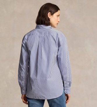 Polo Ralph Lauren Blå bomuldsskjorte med striber Relaxed Fit