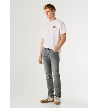 Pepe Jeans Szare jeansy slim Gymdigo
