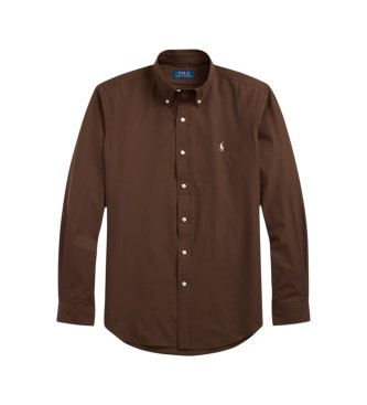 Polo Ralph Lauren Brown Custom Fit stretch poplin shirt
