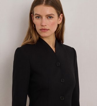 Lauren Ralph Lauren Americana de crepé de lana y elástico negro