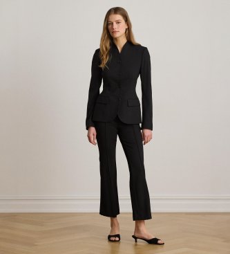 Lauren Ralph Lauren Americana de crepé de lana y elástico negro