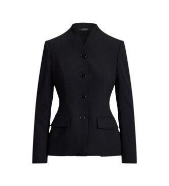 Lauren Ralph Lauren Americana de crepé de lana y elástico negro