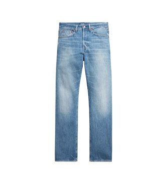 Polo Ralph Lauren Jeansy z wysokim stanem Relaxed Straight Fit niebieskie