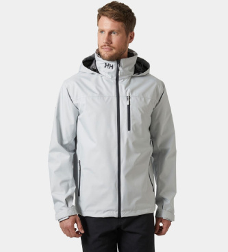 Helly Hansen Jadralna jakna Crew Hooded 2.0, meglena siva