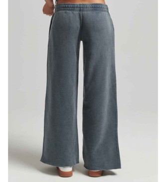 Superdry Joggingbukser med vide ben marineblå