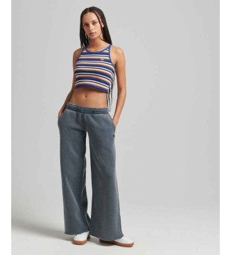 Superdry Joggingbukser med vide ben marineblå