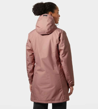 Helly Hansen Lyserød Belfast lang vinterjakke