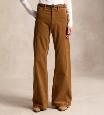 Polo Ralph Lauren Spodnie Beaton sztruksowe brązowe