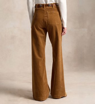 Polo Ralph Lauren Spodnie Beaton sztruksowe brązowe