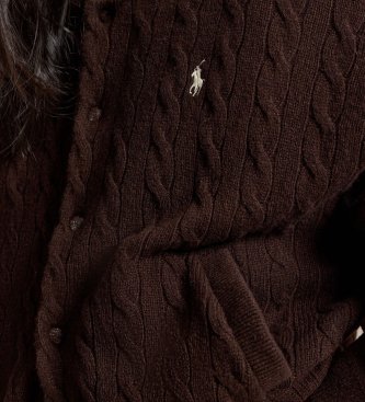 Polo Ralph Lauren Braune Jacke aus Wolle und Kaschmir
