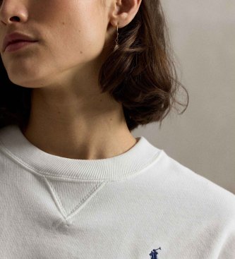 Polo Ralph Lauren Moletom de felpa com gola redonda branco
