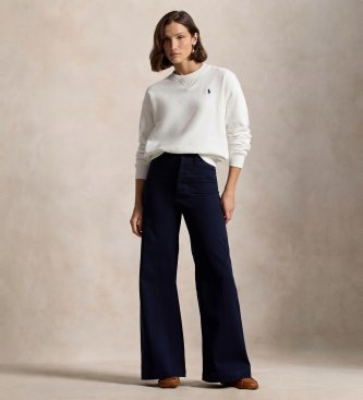 Polo Ralph Lauren Moletom de felpa com gola redonda branco