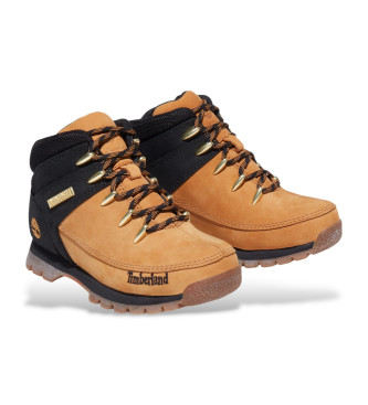 Timberland Knöchelhohe Schnürstiefel aus Leder Euro Sprint schwarz und gelb