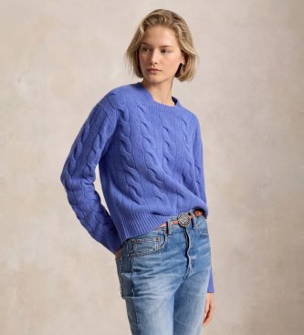 Polo Ralph Lauren Pullover aus Wolle und Kaschmir blau