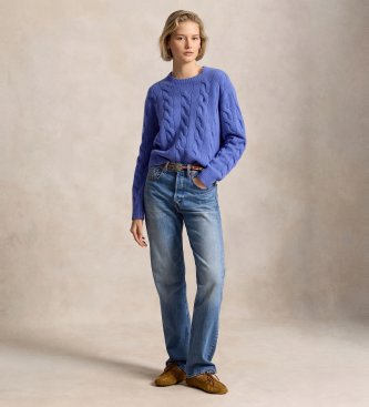 Polo Ralph Lauren Pullover aus Wolle und Kaschmir blau