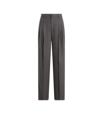 Polo Ralph Lauren Bacall Hose aus Wollmischung grau