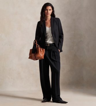 Polo Ralph Lauren Americana de lana y elástico negro