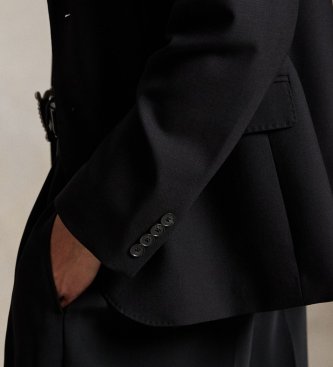 Polo Ralph Lauren Americana de lana y elástico negro