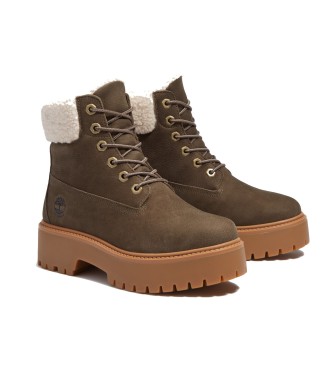 Timberland Usnjeni škornji Stone Street rjavi