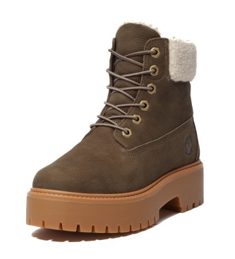 Timberland Usnjeni škornji Stone Street rjavi