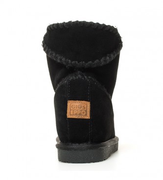 Gioseppo Josca black leather boots -Internal wedge height: 7cm-