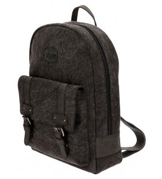 Pepe Jeans Pepe Jeans Horse casual backpack computer backpack adaptable to trolley -42x30x12cm- Black