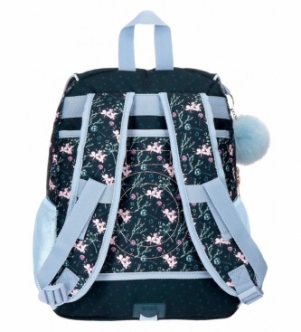 Enso Love and Lucky backpack adaptable to trolley -38x28x12cm- Marine