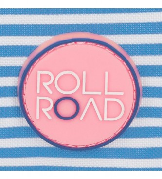 Roll Road Rose blue shoulder bag