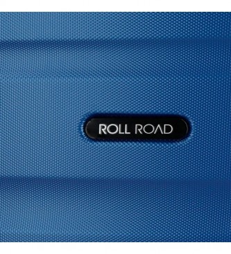 Roll Road Conjunto de malas Flex Flex Blue de 55-64-75 cm de lado duro