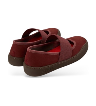 Camper Ballerines en cuir Peu Touring bordeaux