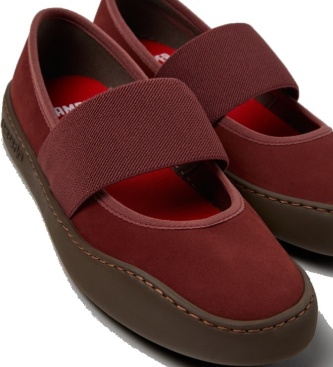 Camper Ballerines en cuir Peu Touring bordeaux