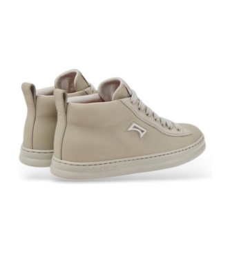 Camper Tênis cano curto de couro Runner Four bege claro