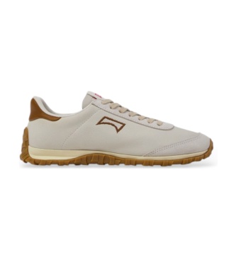 Camper Sapatilhas de pele Drift Walk branco e castanho