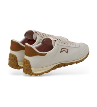 Camper Sapatilhas de pele Drift Walk branco e castanho