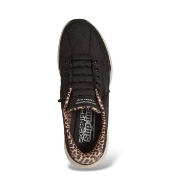 Skechers Slip-Ins Sneaker: Contour Foam - Cozy Fit Leopard Dream schwarz