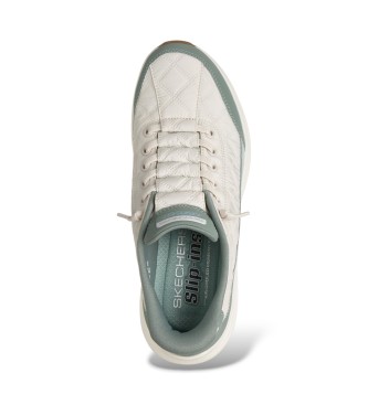 Skechers Slip-Ins Sneaker: Contour Foam - Cozy Fit weiß, grün