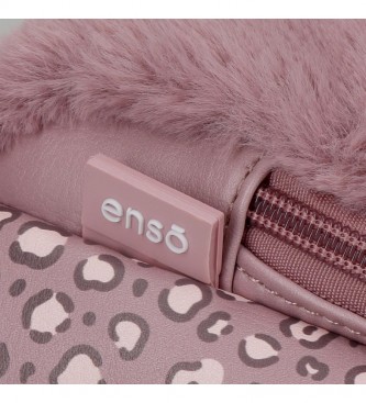 Enso Enso My little cat toiletry bag three compartments large -23x18x10cm- Lilac