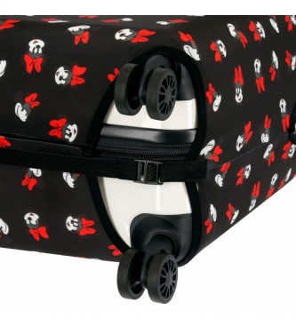 Joumma Bags Cover valigie nera Minnie media -48x60x26cm-